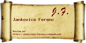 Jankovics Ferenc névjegykártya