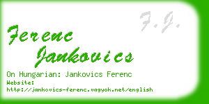 ferenc jankovics business card